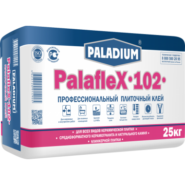 Плиточный клей: PALADIUM PalafleX-102, упаковка 25 кг 37478009-025